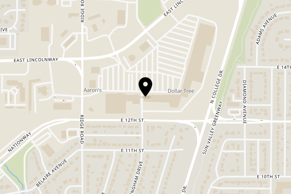 Map showing the location of Durbar Nepalese and Indian Bistro Cheyenne on 3515 E Lincolnway in Cheyenne